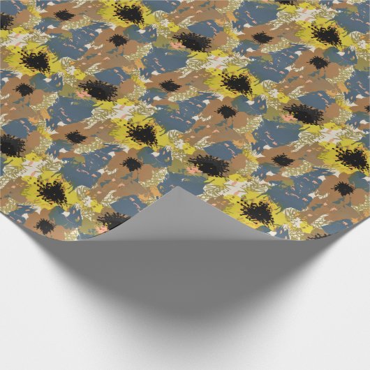 Papier Cadeau Flores d'ocre jaune (Coin)