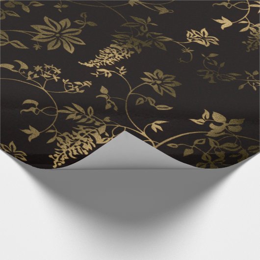 Papier Cadeau Flores d'or (Coin)