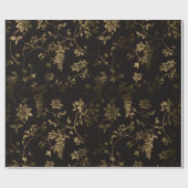 Papier Cadeau Flores d'or (Plat)