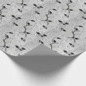 Papier Cadeau Flores noires et blanches (Coin)