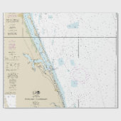 Papier Cadeau 🌊 ⚓ Floride Authentic Carte Nautique (Plat)