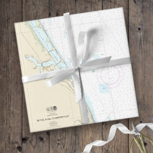 Papier Cadeau 🌊 ⚓ Floride Authentic Carte Nautique