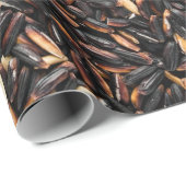 Papier Cadeau Flots de haricots noirs et bruns (Coin rond)