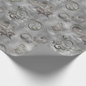 Papier Cadeau Flourish d'argent de platine (Coin)
