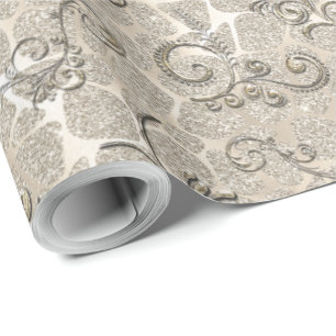 Papier Cadeau Flourishes de Champagne