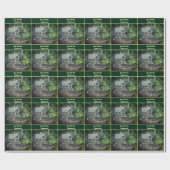 Papier Cadeau Flower Garden Cottage personnalisé (Plat)