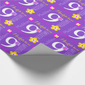 Papier Cadeau Flower nom personnalisé Maddison 9e anniversaire e (Coin)