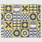 Papier Cadeau Flower seamless pattern design. Scandinavian style (Plat)