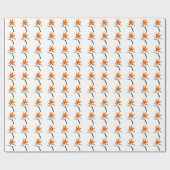 Papier Cadeau Flower tropical orange paradise (Plat)