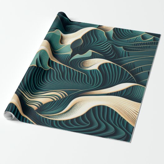 Papier Cadeau Flowing harmony (Déroulé)