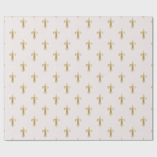 Papier Cadeau Fluer De Lis, Fluer De Lis, Couleur Douce Et Rose