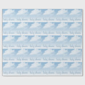 Papier Cadeau Fluffy Clouds Baby shower Raindrops (Plat)