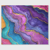 Papier Cadeau fluid colors (Plat)