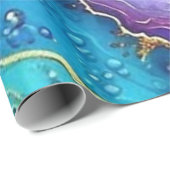 Papier Cadeau fluid colors (Coin rond)