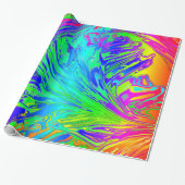 Papier Cadeau Fluide Arc-en-ciel Abstraits de peinture (Déroulé)