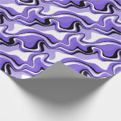 Papier Cadeau Fluide noir et violet Abstrait (Coin)