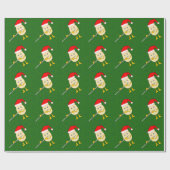 Papier Cadeau Flute de Santa Hat Egghead (Plat)