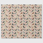 Papier Cadeau flûtes dachshund enveloppant du papier (Plat)