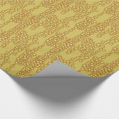 Papier Cadeau Flux de bulles dorées (Coin)