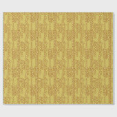 Papier Cadeau Flux de bulles dorées (Plat)