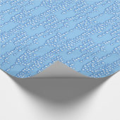 Papier Cadeau Flux de bulles, tons bleu clair (Coin)