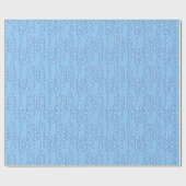 Papier Cadeau Flux de bulles, tons bleu clair (Plat)