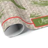 Papier Cadeau Fly Fishing Noël (Coin rond)