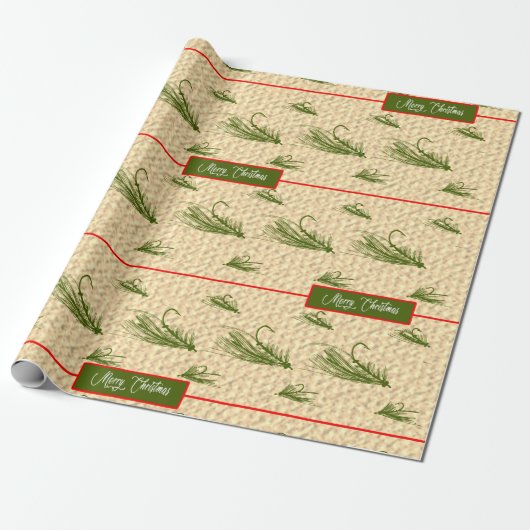 Papier Cadeau Fly Fishing Noël (Déroulé)