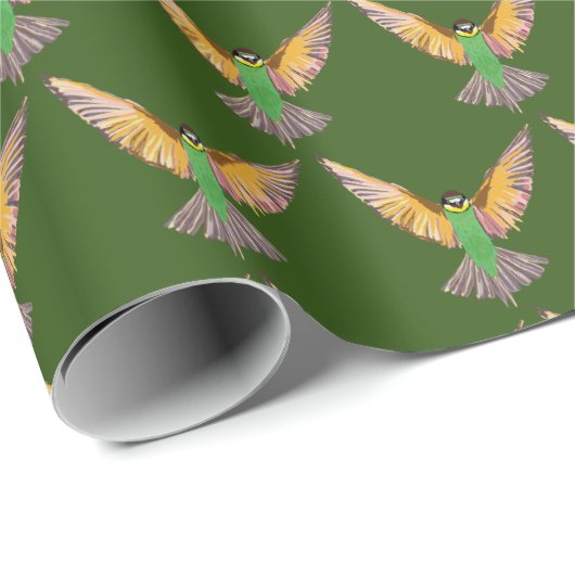 Papier Cadeau Flying Bird (Coin rond)