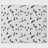 Papier Cadeau Flying Black Birds Gothique (Plat)