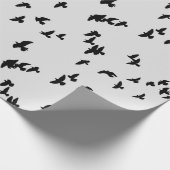 Papier Cadeau Flying Black Birds Gothique (Coin)