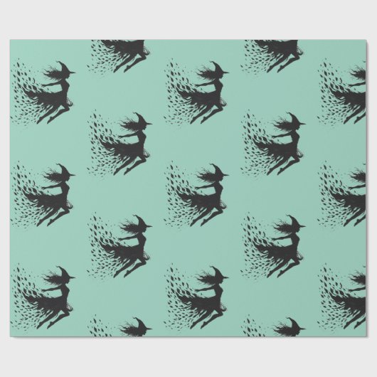 Papier Cadeau Flying Enchantress Teal Background (Plat)