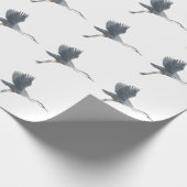 Papier Cadeau Flying Great Blue Heron Bird Art (Coin)