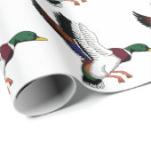 Papier Cadeau Flying Mallard (Coin rond)