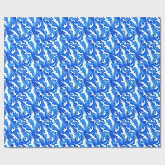 Papier Cadeau Flying seagulls on sky blue (Plat)