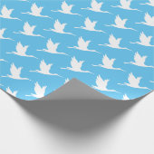 Papier Cadeau Flying white stork (Coin)