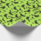 Papier Cadeau Flying witch among stars at Halloween night 3D (Coin)