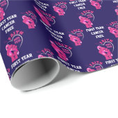 Papier Cadeau FOI SUR LA PEUR Cancer du sein Anniversaire libre (Coin rond)