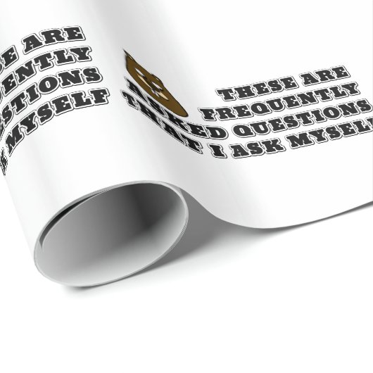 Papier Cadeau Foire aux questions que je me pose (Coin rond)