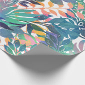 Papier Cadeau Foliage de la Jungle tropicale Aquarelle Verdure (Coin)