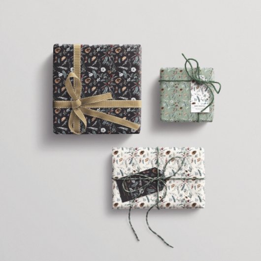 Papier Cadeau Foliage d'hiver