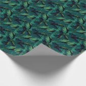 Papier Cadeau Foliage Feuille de l'aquarelle de la Jungle tropic (Coin)