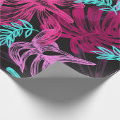 Papier Cadeau Foliage Tropical Monstera Feuille (Coin)