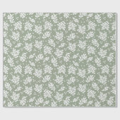 Papier Cadeau Folift de Noël moderne Vacances Sage Vert (Plat)