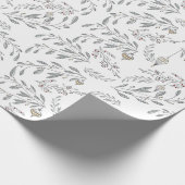 Papier Cadeau Folithe de Noël et baies (Coin)