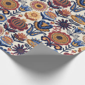 Papier Cadeau Folk Art Pattern  (Coin)