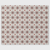 Papier Cadeau Folk Diamond Cross Stitch Seamless Pattern (Plat)