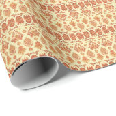 Papier Cadeau Folkloric Batik Floral Motif ethnique (Coin rond)