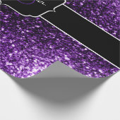Papier Cadeau Foncé pourpre foncé brillant parties scintillant s (Coin)