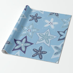 Papier Cadeau Fond à motif de flocon de neige niais textures